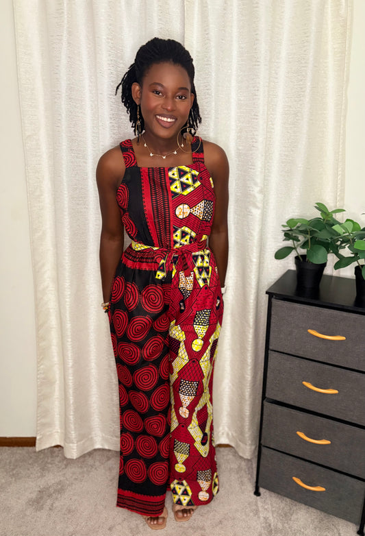 Obaa Chic Jumpsuit (Red)